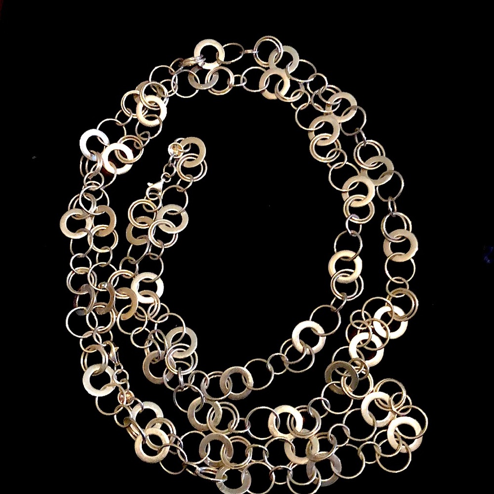 Sterling Silver Circle Chain Link Necklaces